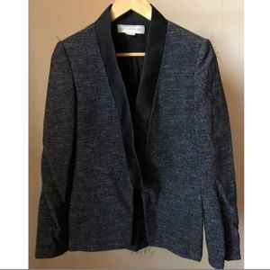 Stella McCartney Grey Tux Jacket with Silk Collar